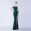 Sexy Black Sequins Evening Dresses 2024 Trumpet / Mermaid Strapless Tassel Sleeveless Backless Floor-Length / Long Evening Party Formal Dresses