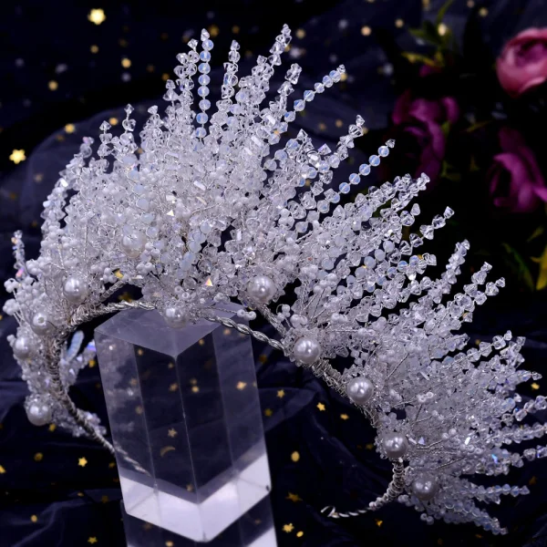 Uroczy Białe Perła Rhinestone Ślub Ozdoby Do Włosów Ślubne 2023 Stop