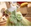 Flower Fairy Sage Green Beading Appliques Birthday Flower Girl Dresses 2025 Ball Gown Scoop Neck Short Sleeve Backless Floor-Length / Long Tulle