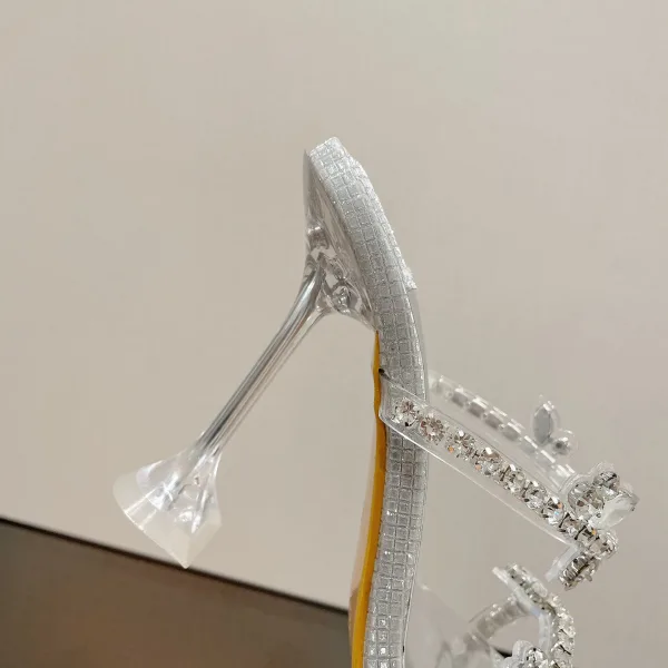 Sparkly Charming Silver Summer Rhinestone Womens Sandals 2022 Evening Party 11 cm Stiletto Heels Open / Peep Toe Sandals High Heels