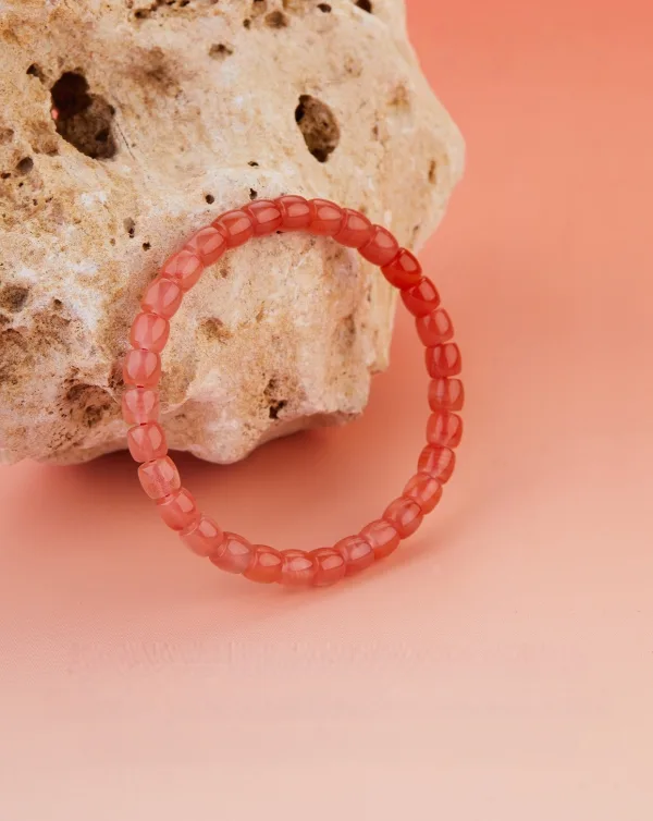 Chic / Beautiful Gradient-Color Red Handmade  Agate Bracelet Accessories 2025