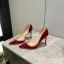 Sexy Bordeaux Avond Klinknagel Pumps 2025 Leer 10 cm Naaldhakken / Stiletto Spitse Neus Pumps Hoge Hakken