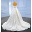 Haut de Gamme Ivoire Trompette / Sirène Corset Robe De Mariée 2023 Bustier Perlage Perle Paillettes Sans Manches Dos Nu Tribunal Train Mariage