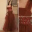 Chic / Beautiful Burgundy Beading Evening Dresses 2023 A-Line / Princess One-Shoulder Sleeveless Backless Floor-Length / Long Evening Party Formal Dresses