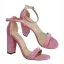 Sexy Rouge Daim Soirée Sandales Femme 2022 Bride Cheville 10 cm Talons Épais Peep Toes / Bout Ouvert Sandales Talons Hauts