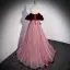 Elegant Burgundy Appliques Prom Dresses 2022 A-Line / Princess Strapless Pearl Sleeveless Backless Floor-Length / Long Prom Formal Dresses