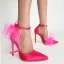 Sexy Black Summer Evening Party Bow Womens Shoes 2022 11 cm Stiletto Heels Ankle Strap Pointed Toe Womens Shoes High Heels
