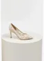 Elegant Ivory Leather Lace Wedding Shoes 2024 Wedding 6 cm Stiletto Heels Pointed Toe Pumps High Heels
