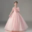 Lovely Blushing Pink Birthday Flower Girl Dresses 2022 Ball Gown Spaghetti Straps Sleeveless Backless Pearl Bow Floor-Length / Long Flower Girl Dresses