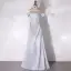 Sexy Grey Prom Dresses 2024 Trumpet / Mermaid Off-The-Shoulder Sleeveless Backless Floor-Length / Long Prom Formal Dresses