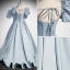 Elegante Himmelblau Perle Satin Ballkleider 2022 A Linie Eckiger Ausschnitt Geschwollenes Kurze Ärmel Rückenfreies Schleife Lange Ball Festliche Kleider