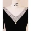Chic / Beautiful Black Beading Sequins Prom Dresses 2023 Ball Gown V-Neck Bow Short Sleeve Backless Floor-Length / Long Prom Formal Dresses