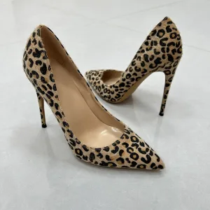 Mode Marron Imprimé Léopard Soirée Escarpins 2025 12 Cm Talons Aiguilles À Bout Pointu Talons Hauts
