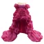 High-end Fashion Fuchsia Beading Pearl Rhinestone Sequins Cascading Ruffles Prom Dresses 2022 A-Line / Princess Asymmetrical Scoop Neck Short Sleeve Prom