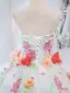 Blomsterfe Hvit Rhinestone Blonder Blomst Appliques Ballkjoler 2024 Ballkjole Kjæreste Uten Ermer Ryggløse Lange Ball Formelle Kjoler