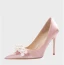Schöne Weiß Perle Brautschuhe 2024 Leder 10 cm Stilettos Spitzschuh Hochzeit Pumps Hochhackige