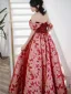 Glamour Rouge Perlage Paillettes Robe De Bal 2025 Robe Boule Bustier Sans Manches Dos Nu Longue Promo Robe De Ceremonie