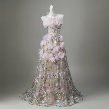 Bloemenfee Blozen Roze Kralen Pailletten Appliques Geborduurde Galajurken 2026 A Lijn Ronde Hals Mouwloos Ruglooze Lange Gala Gelegenheid Jurken