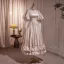 Audrey Hepburn Style Vintage / Retro Champagne Satin Prom Dresses 2023 A-Line / Princess High Neck Puffy Short Sleeve Backless Floor-Length / Long Formal Dresses