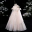 Bling Bling Champagne Sequins Birthday Flower Girl Dresses 2022 Ball Gown Scoop Neck Short Sleeve Floor-Length / Long Flower Girl Dresses