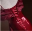 Élégant Bordeaux Paillettes Robe De Bal 2024 Trompette / Sirène De l'épaule Manches Courtes Dos Nu Train De Balayage Promo Robe De Ceremonie