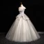 Charmant Ivory / Creme Perlenstickerei Pailletten Ballkleider 2024 Ballkleid Off Shoulder Ärmellos Rückenfreies Lange Ball Festliche Kleider