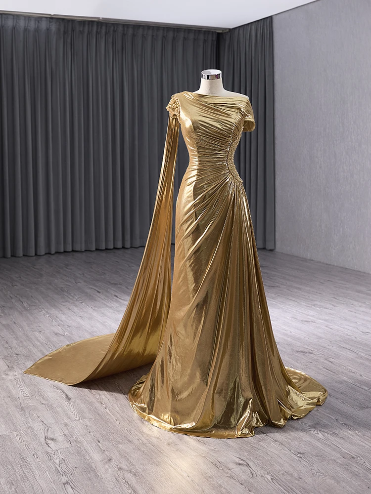 slim fit dress slacks Embellished Illusion V-Neck Women Formal Dress by GLS by Gloria - GL3582 main image 1