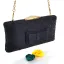 Chic / Beautiful Black Rhinestone Bow Womens Sandals Clutch Bags 2023 Evening Party 7 cm Thick Heels Open / Peep Toe Sandals High Heels Clutch Bags