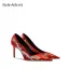 Chinese style Red Embroidered Leather Wedding Shoes 2026 6 cm Stiletto Heels Pointed Toe Wedding High Heels