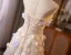 Bling Bling Flower Fairy Champagne Appliques Sequins Prom Dresses 2025 A-Line / Princess Strapless Sleeveless Backless Floor-Length / Long Formal Dresses