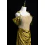 Élégant Armée Verte Trompette / Sirène Robe De Bal 2026 Bretelles Spaghetti Manches Courtes Dos Nu Train De Balayage Promo Robe De Ceremonie
