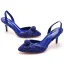 Sexy Summer Sky Blue Rhinestone Cocktail Party 2023 7 cm Stiletto Heels Pointed Toe Womens Sandals