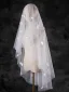 Charmant Blanche Fait main Perle Papillon Tulle Voile De Mariée 2025