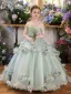 Flower Fairy Sage Green Beading Appliques Birthday Flower Girl Dresses 2026 Ball Gown Scoop Neck Sleeveless Floor-Length / Long Tulle