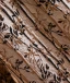 Vintage / Retro Brown Printing Prom Dresses 2024 A-Line / Princess Off-The-Shoulder Sleeveless Backless Floor-Length / Long Prom Formal Dresses