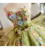 Flower Fairy Sage Green Multi-Colors Appliques Prom Dresses 2025 Ball Gown Strapless Sleeveless Backless Sweep Train Formal Dresses