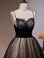 Charming Black Lace Prom Dresses 2023 A-Line / Princess Spaghetti Straps Sleeveless Backless Floor-Length / Long Prom Formal Dresses