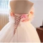 Blumenfee Rosa Applikationen Ballkleider 2023 Ballkleid Bandeau Ärmellos Rückenfreies Hof-Schleppe Ball Festliche Kleider
