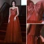 Charming Burgundy Bow Strapless Evening Dresses 2022 A-Line / Princess Sleeveless Backless Floor-Length / Long Evening Party Formal Dresses