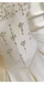 Luxe Ivoire Fait main Faux Diamant Satin Robe De Mariée 2026 Robe Boule Bustier Sans Manches Dos Nu Longue