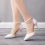 Chic / Beautiful White Evening Party Womens Shoes 2023 Ankle Strap 9 cm Stiletto Heels Pointed Toe Womens Shoes High Heels