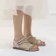 Bruin Comfortabel Strand Vlecht Platte Sandalen Dames 2022 Peep Toe Sandalen