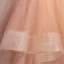 Chic / Beautiful Burgundy Glitter Cascading Ruffles Prom Dresses 2023 Ball Gown Square Neckline Short Sleeve Backless Floor-Length / Long Prom Formal Dresses