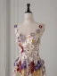 Flower Fairy Multi-Colors Lace Flower Appliques Prom Dresses 2025 A-Line / Princess Spaghetti Straps Sleeveless Backless Floor-Length / Long Formal Dresses