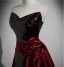 Chic / Beautiful Burgundy Sequins Flower Prom Dresses 2023 Trumpet / Mermaid Sleeveless Strapless Backless Court Train Prom Formal Dresses
