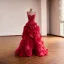 Mode Burgunderrot Perlenstickerei Fallende Rüsche Ballkleider 2026 Ballkleid Spaghettiträger Ärmellos Rückenfreies Sweep / Pinsel Zug Festliche Kleider