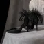 Fashion Black Evening Party Bow Womens Shoes 2022 10 cm Stiletto Heels Ankle Strap Pointed Toe Womens Shoes High Heels