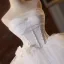 Elegante Weiß Applikationen Brautkleider / Hochzeitskleider 2025 Ballkleid Bandeau Ärmellos Rückenfreies Sweep / Pinsel Zug Hochzeit