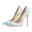 Bling Bling Groen Pailletten Avond Bloemen Pumps 2024 12 cm Naaldhakken / Stiletto Spitse Neus Pumps Hoge Hakken