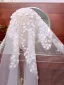 Vintage / Originale Blanche Perle Feuille 1.5 m Voile De Mariée 2025 Tulle